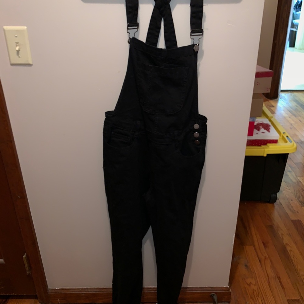 Francesca’s Black Overalls